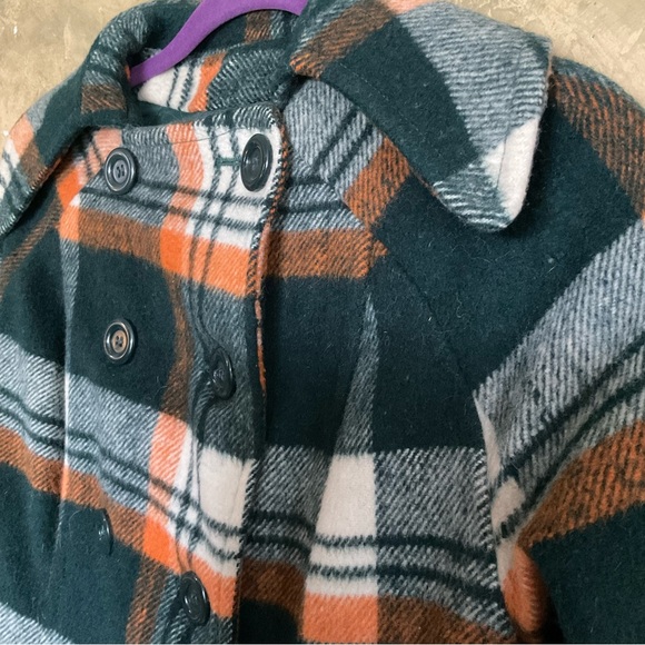 Vintage 60s Talk Abouts Wool Blend Insulated Plaid Peacoat - Picture 6 of 7
